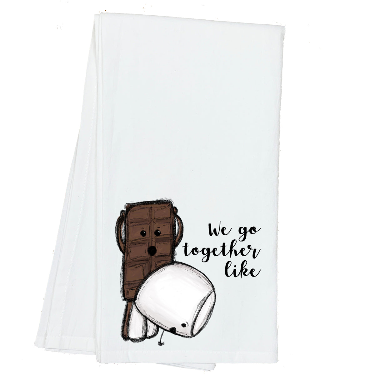 We go Together Like Chocolate and Marshmallows Towel