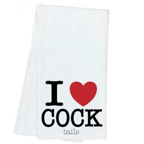 I Heart Cock(tails) Towel