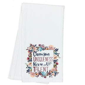 C-U-N-T Floral Wreath Towel