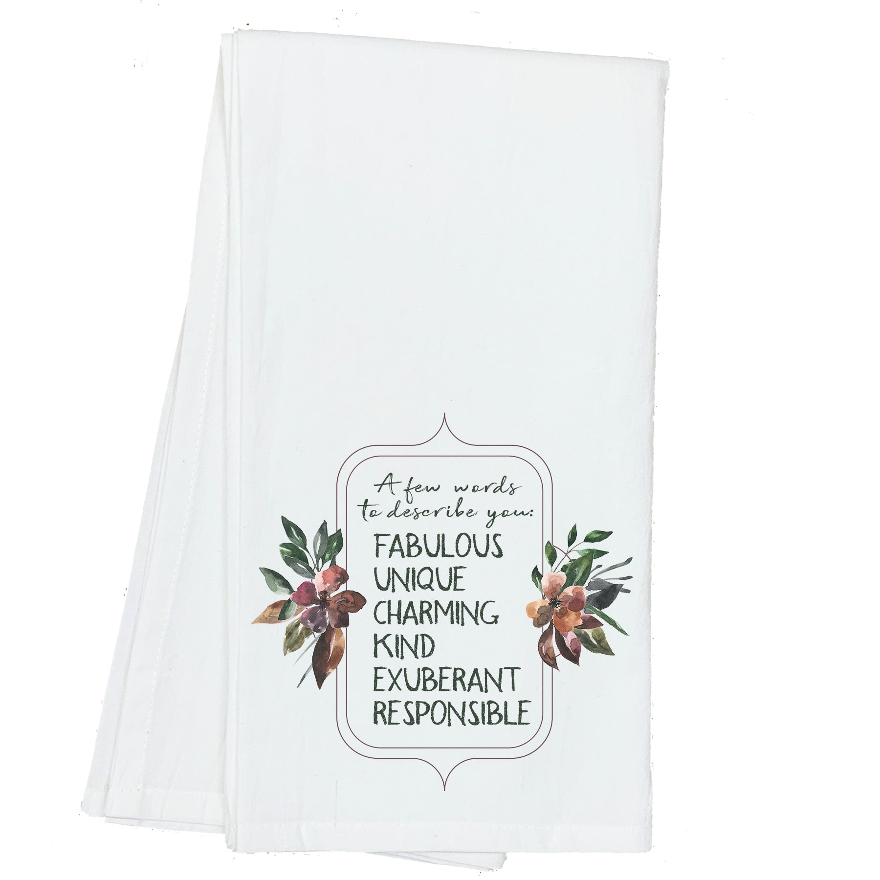 F-U-C-K-E-R Floral Wreath Towel