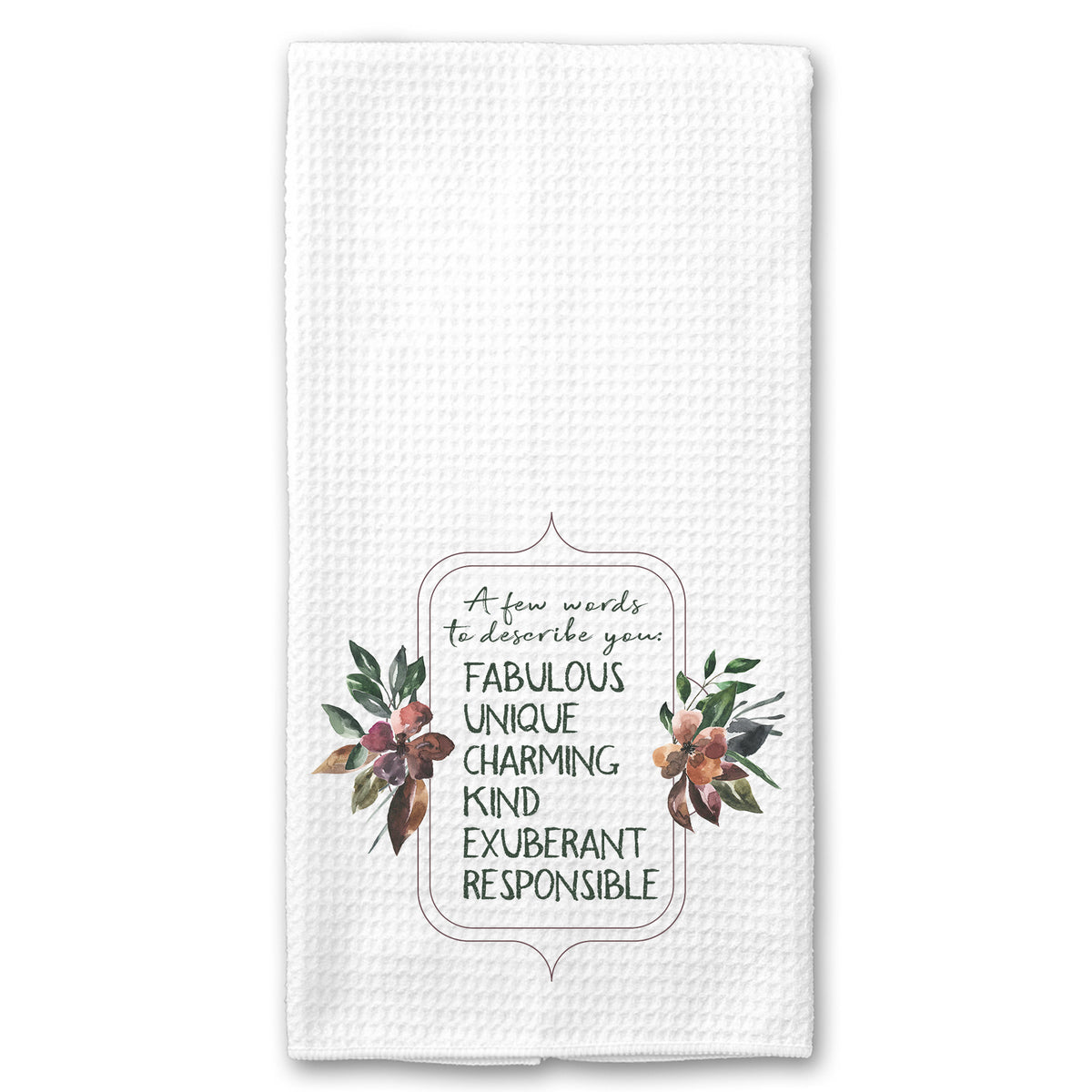 F-U-C-K-E-R Floral Wreath Towel