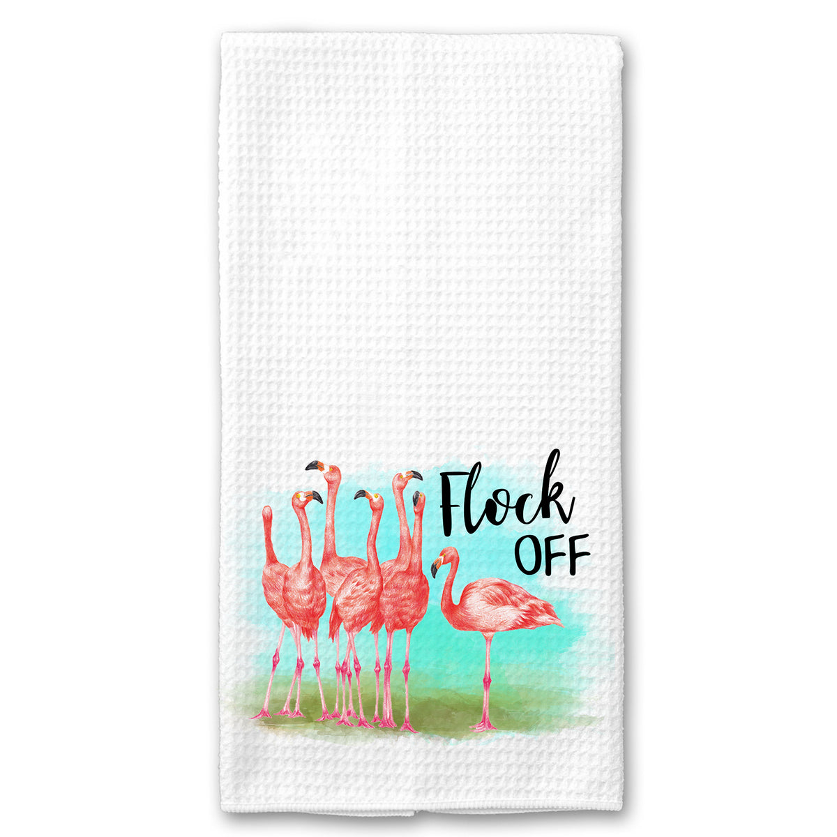 Flock Off! Flamingo Towel