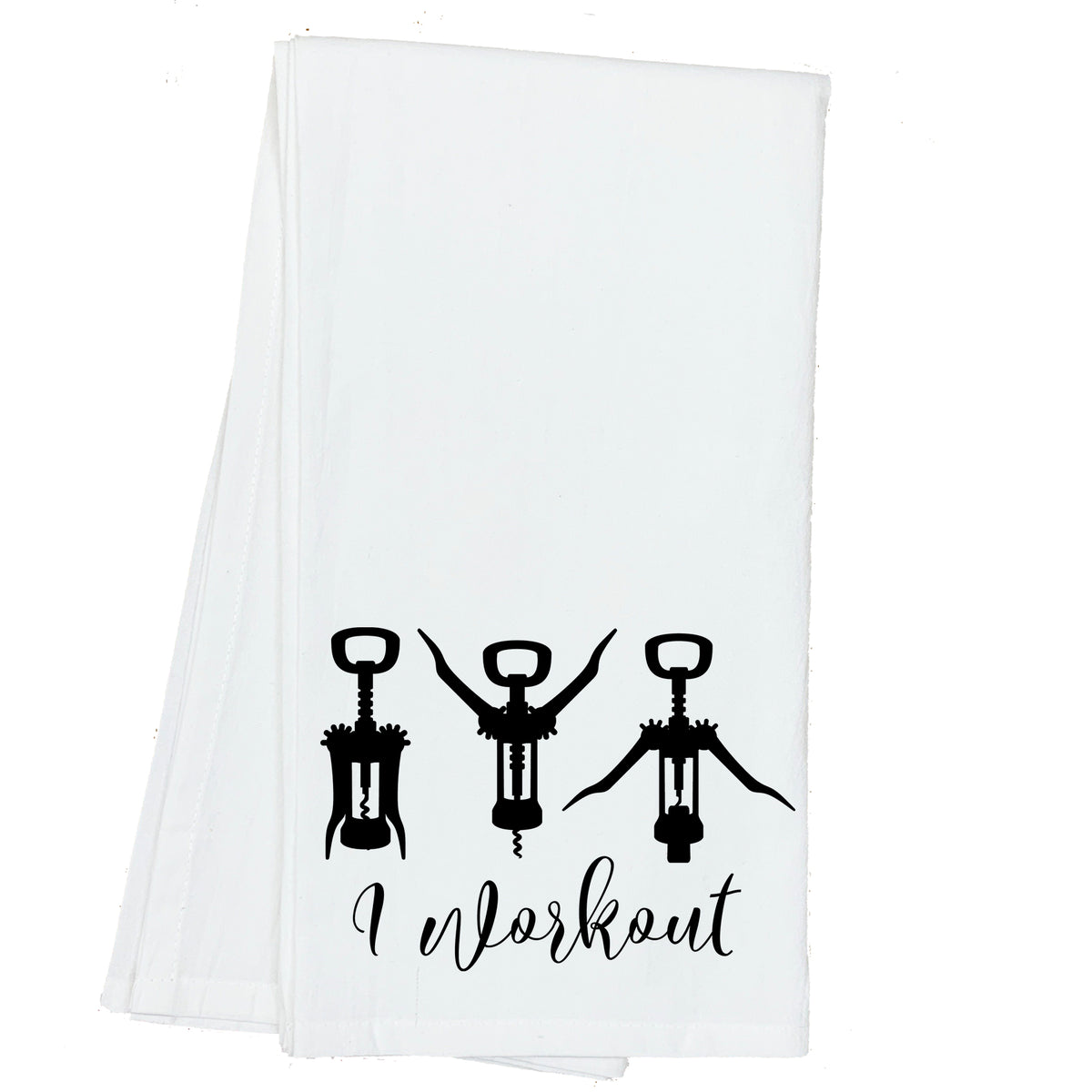 I Workout Corkscrew Wine Towel