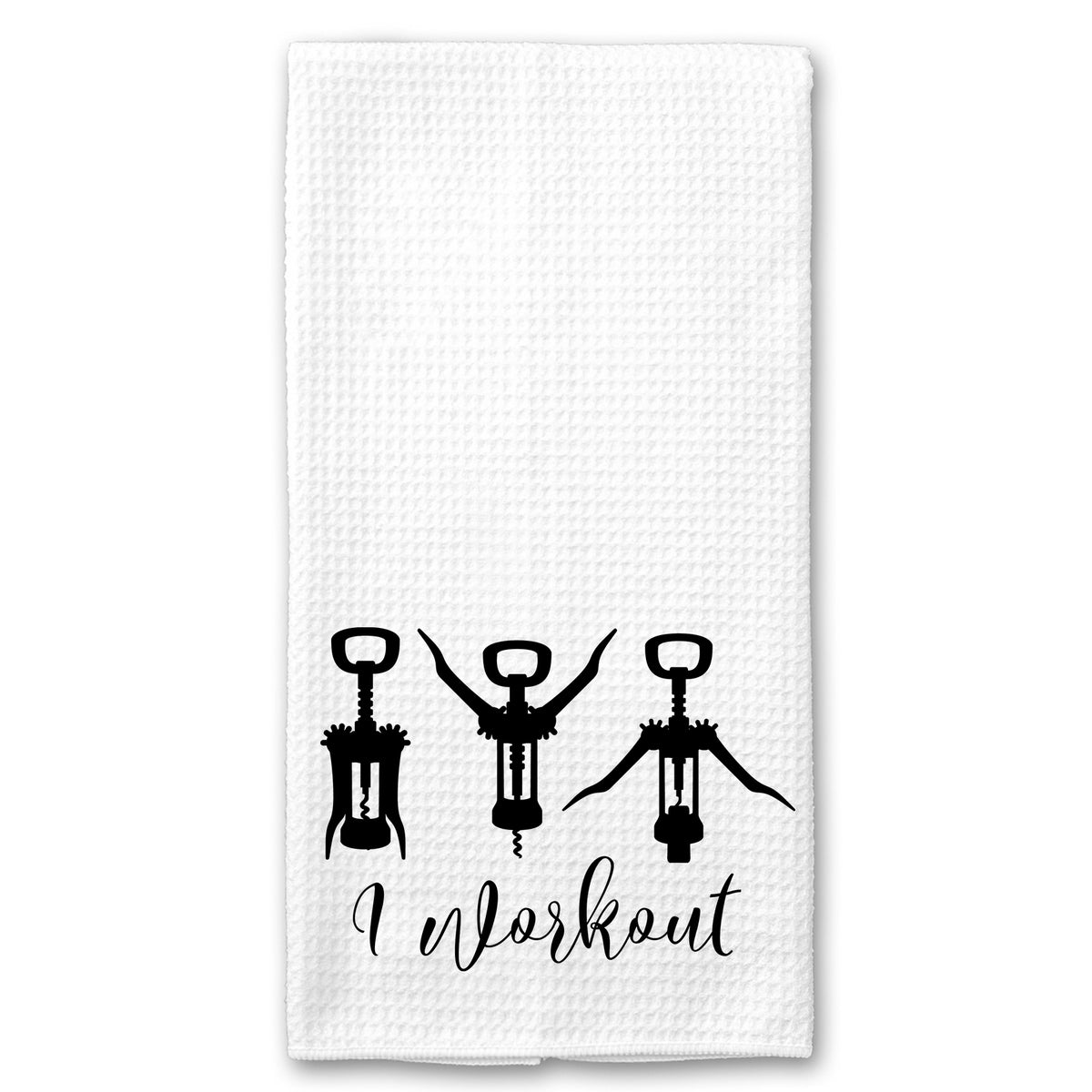 I Workout Corkscrew Wine Towel