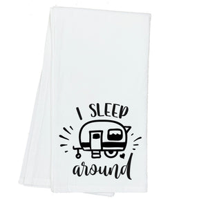 I Sleep Around Vintage Camper Towel