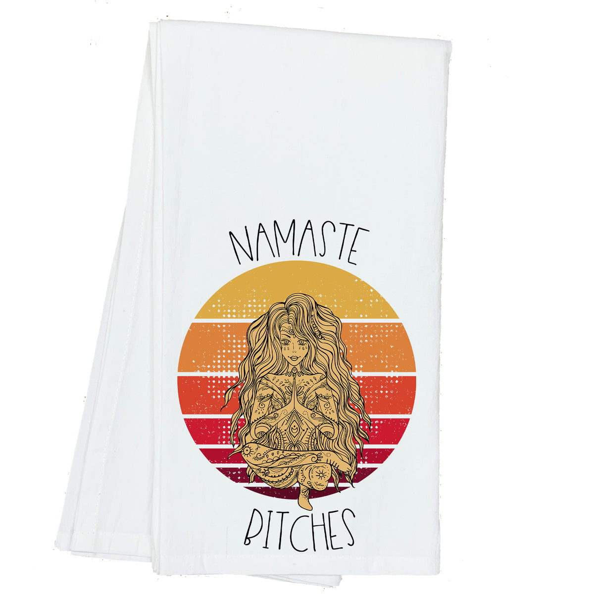 Namaste Bitches Retro Yoga Towel