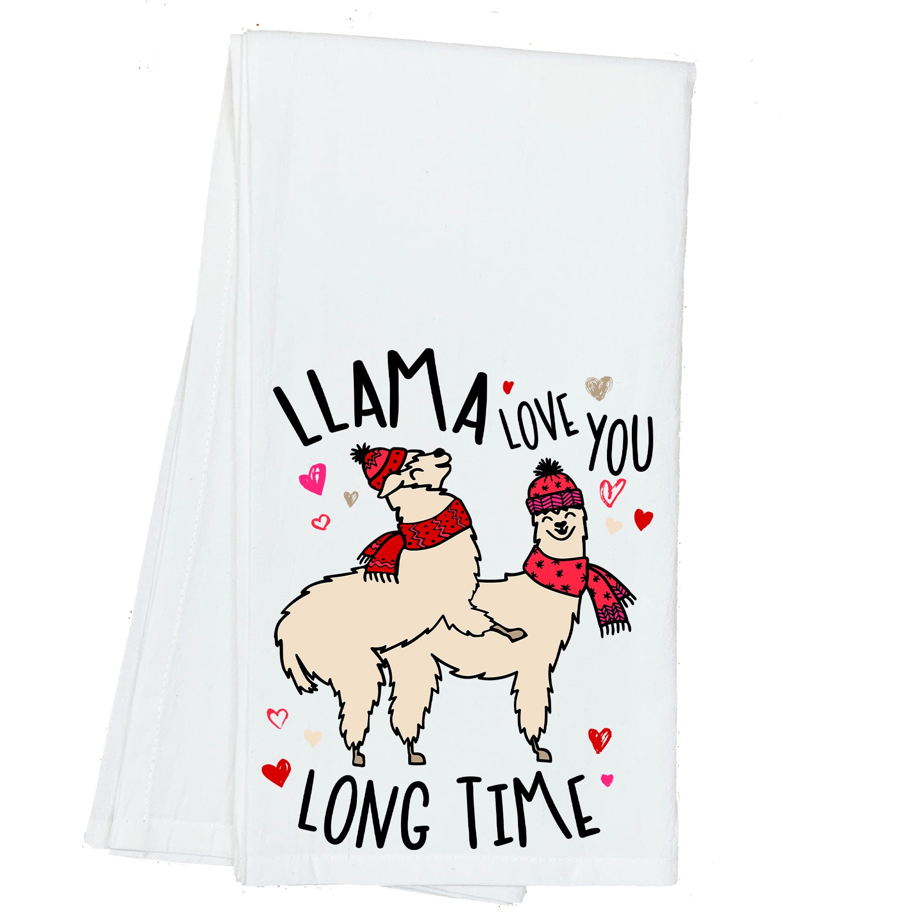 Llama Love you Long Time Towel