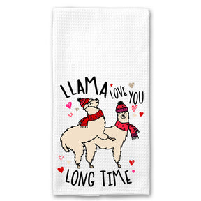 Llama Love you Long Time Towel