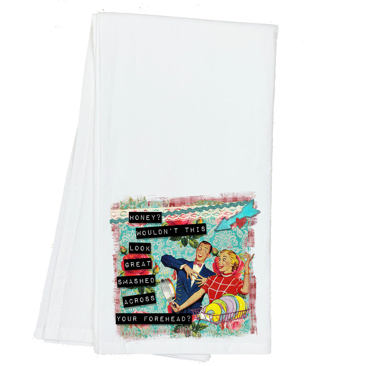 Wouldn't this Look Great Smashed it on your Forehead? Vintage Housewife Towel