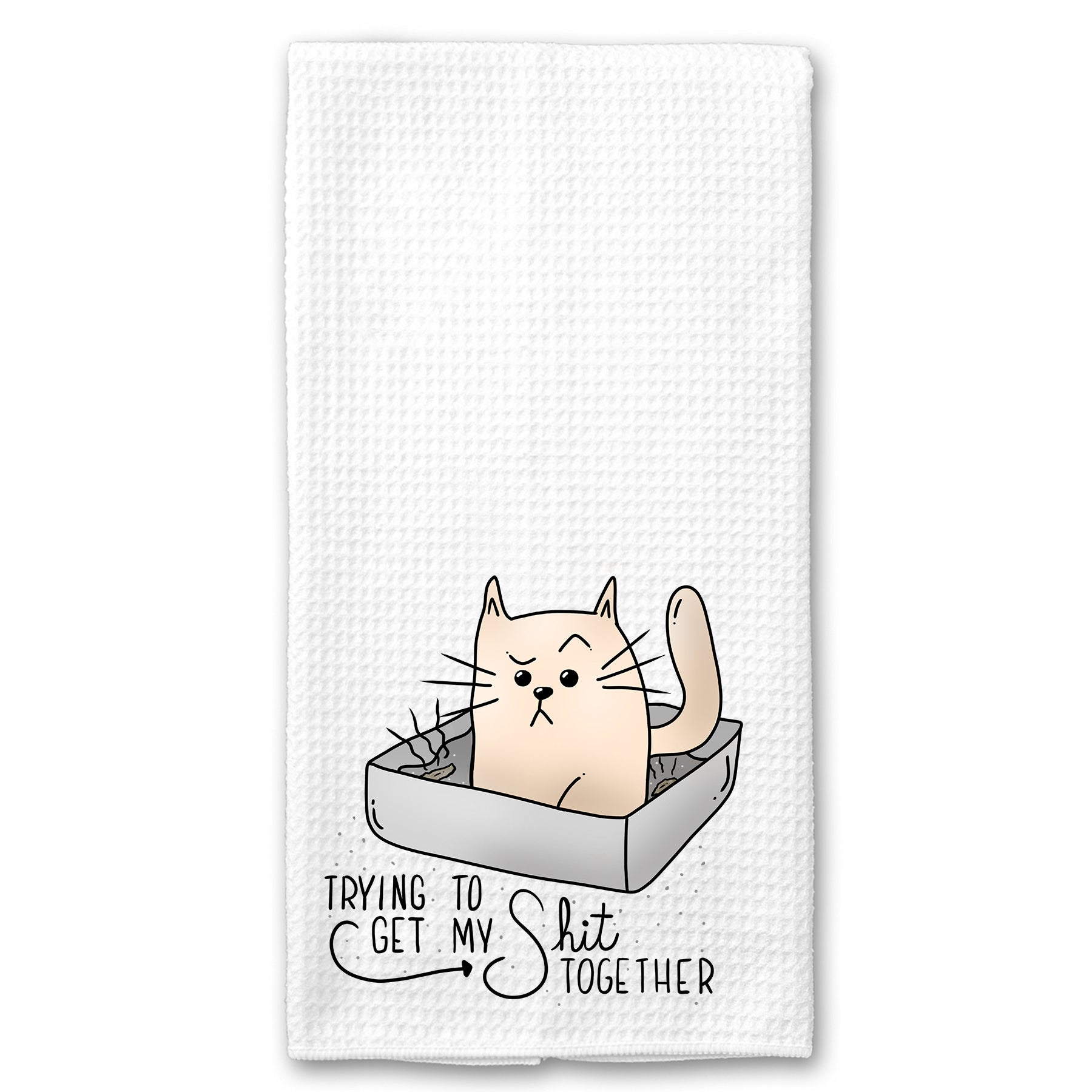 Trying to get my Shit Together Cat Towel