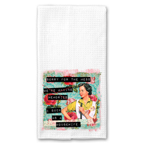 Sorry for the Mess, I suck as a Housewife Vintage Housewife Towel