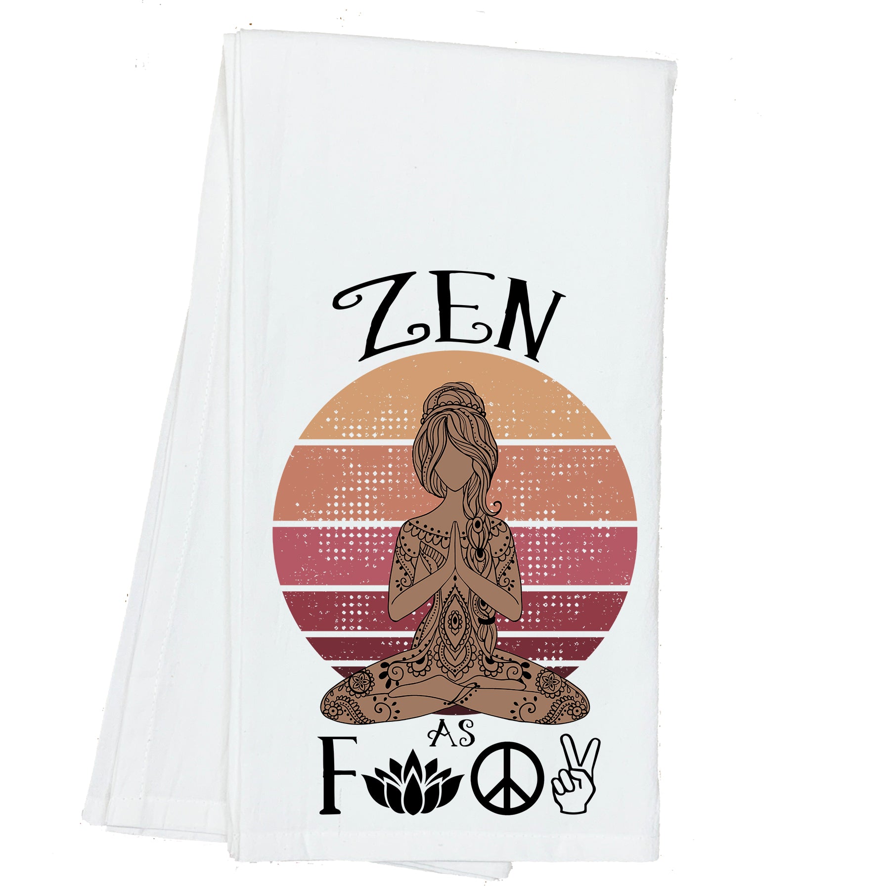 Zen as Fuck Retro Yoga Towel