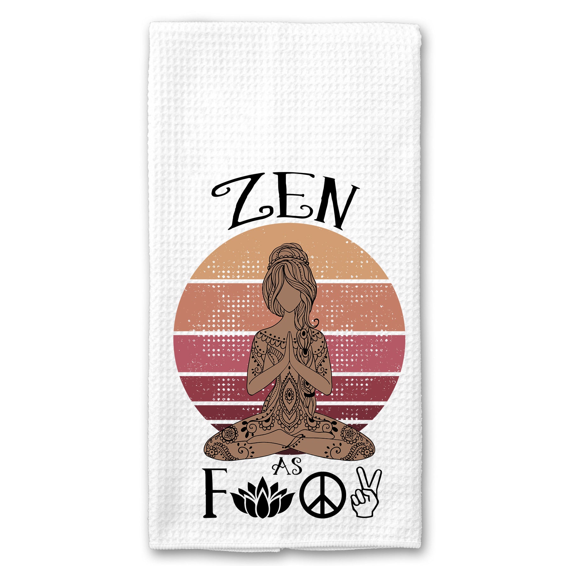 Zen as Fuck Retro Yoga Towel