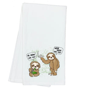 How High are You Sloth Cannabis Marijuana Towel