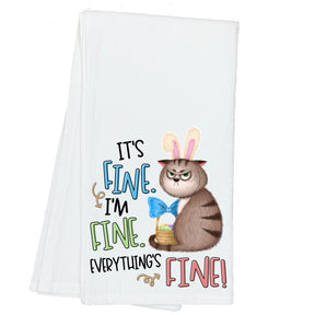 It's Fine, I'm Fine, Everything's Fine Grumpy Cat Towel