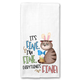 It's Fine, I'm Fine, Everything's Fine Grumpy Cat Towel