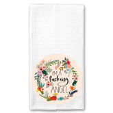 I'm a Fucking Angel Floral Towel