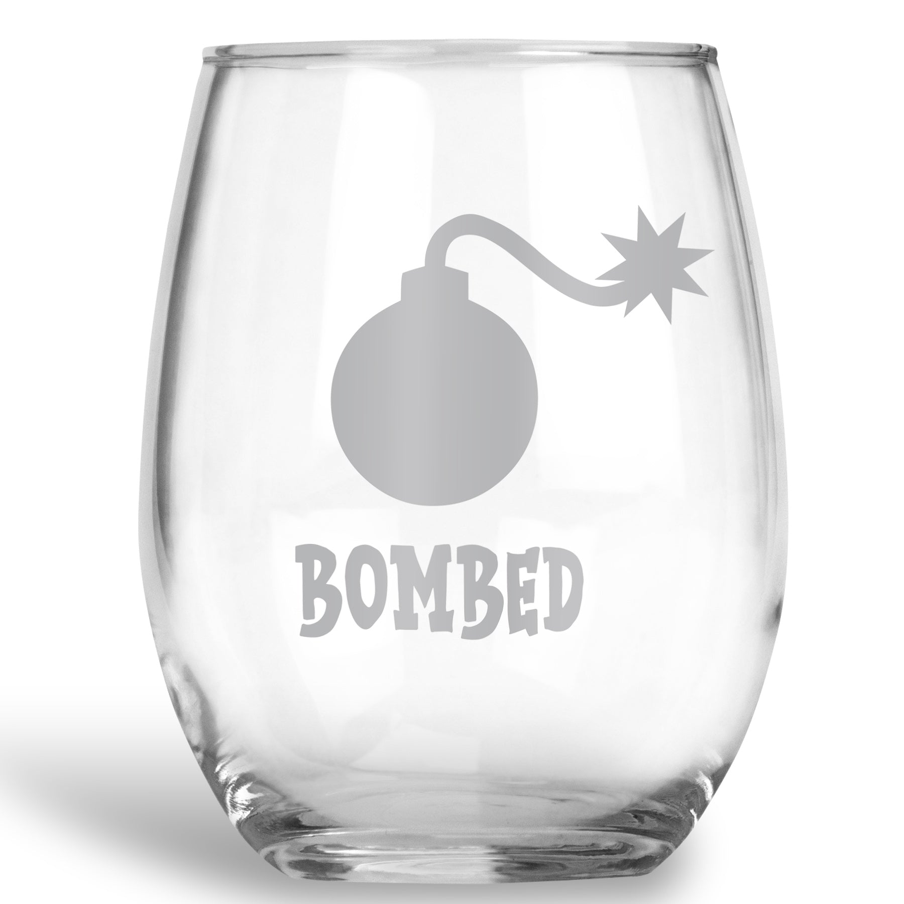 Bombed Stemless Wine Glass