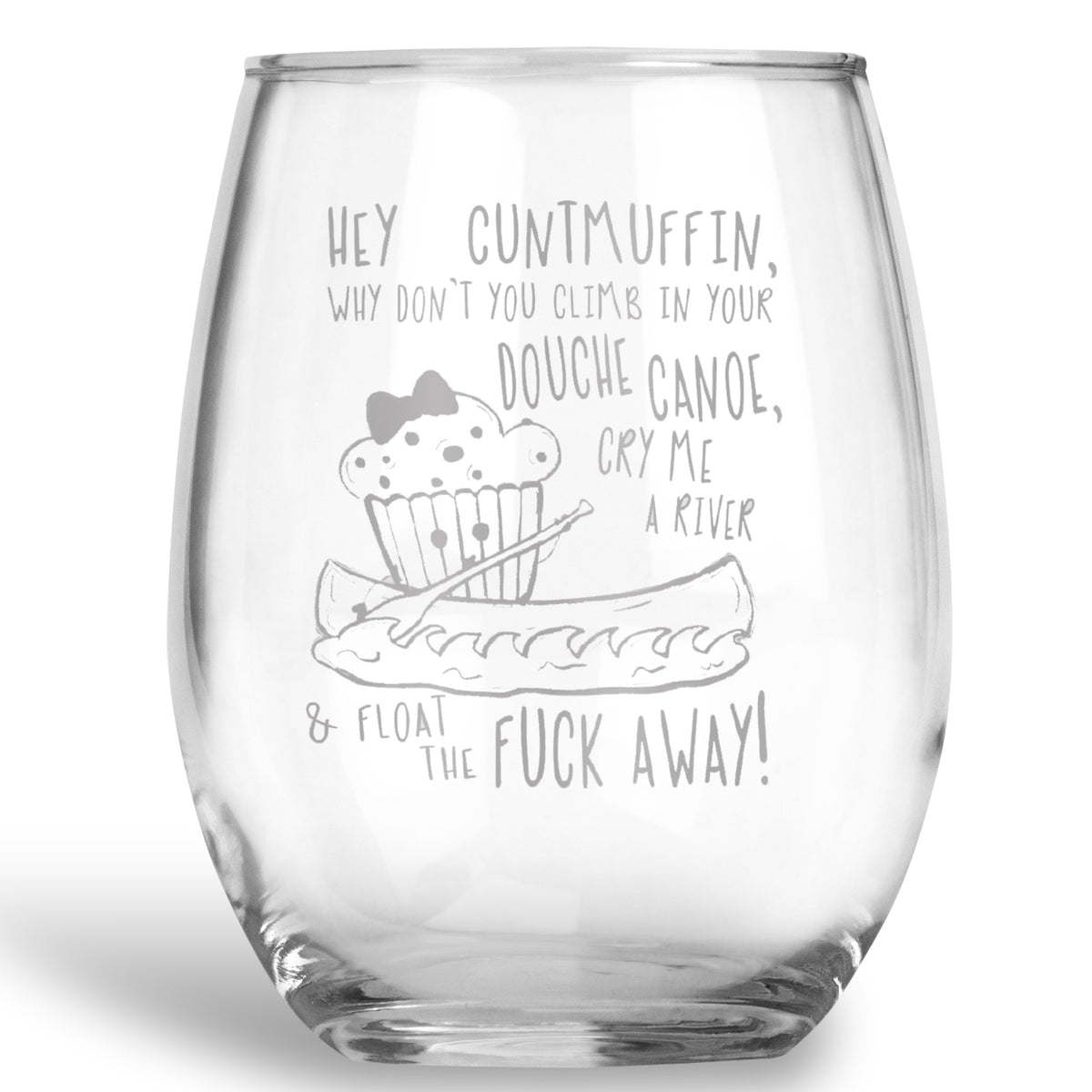 Douche Canoe Stemless Wine Glass