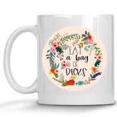 Floral Eat a Bag of Dicks Mug