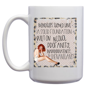 Friendships should have a Solid Foundation Retro Pinup Mug