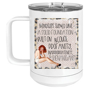 Friendships should have a Solid Foundation Retro Pinup Mug