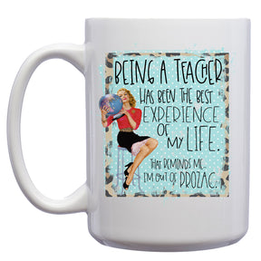 Being a Teacher has been the best Experience of my Life Retro Pinup Mug