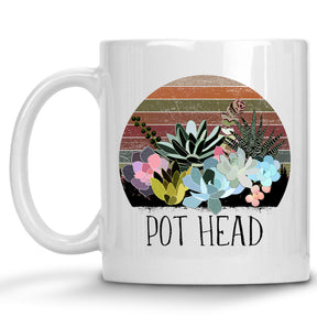 Pot Head, Retro Plant/Succulent Mug