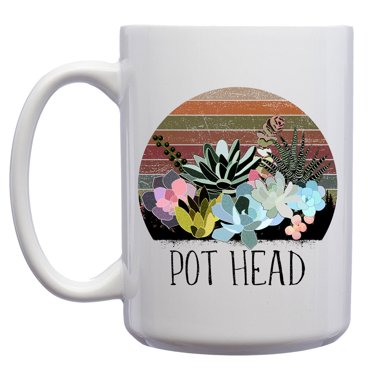 Pot Head, Retro Plant/Succulent Mug