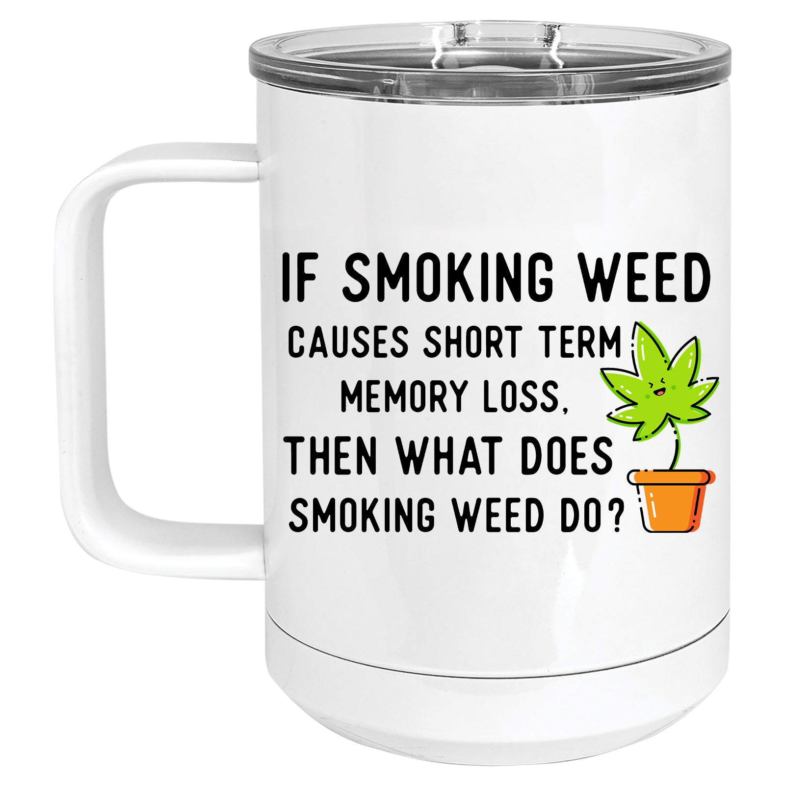 If Smoking Weed Causes Short Term Memory Loss, What does Smoking Weed Do? Cannabis, Marijuana Mug