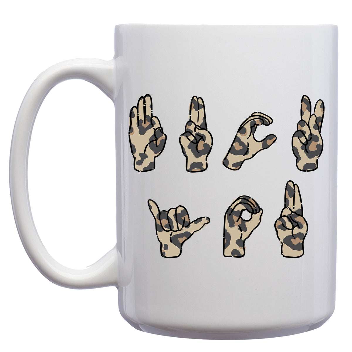 Camo Fuck You Sign Language Mug