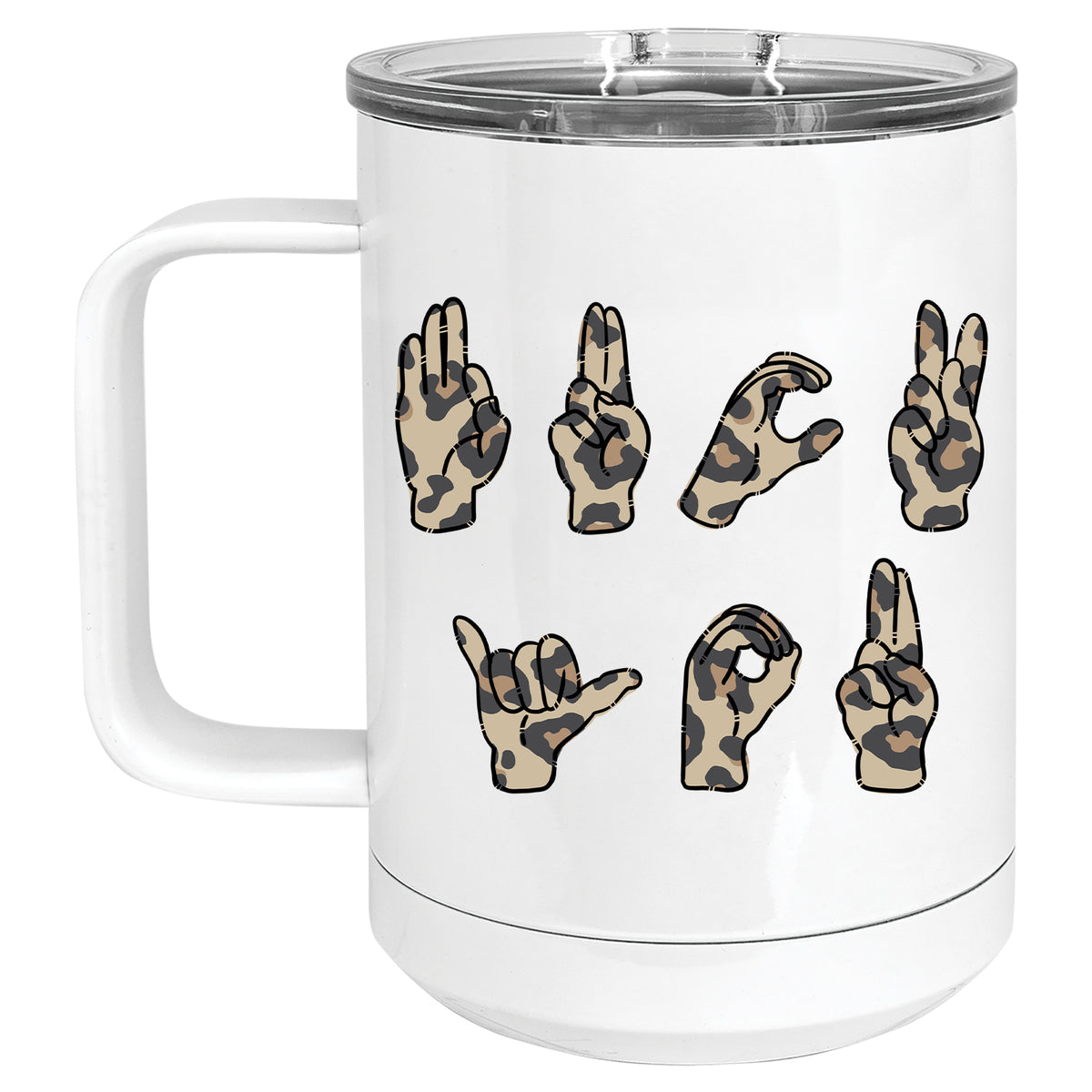 Camo Fuck You Sign Language Mug