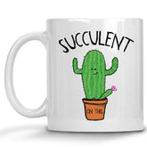 Succulent on this Cactus Mug