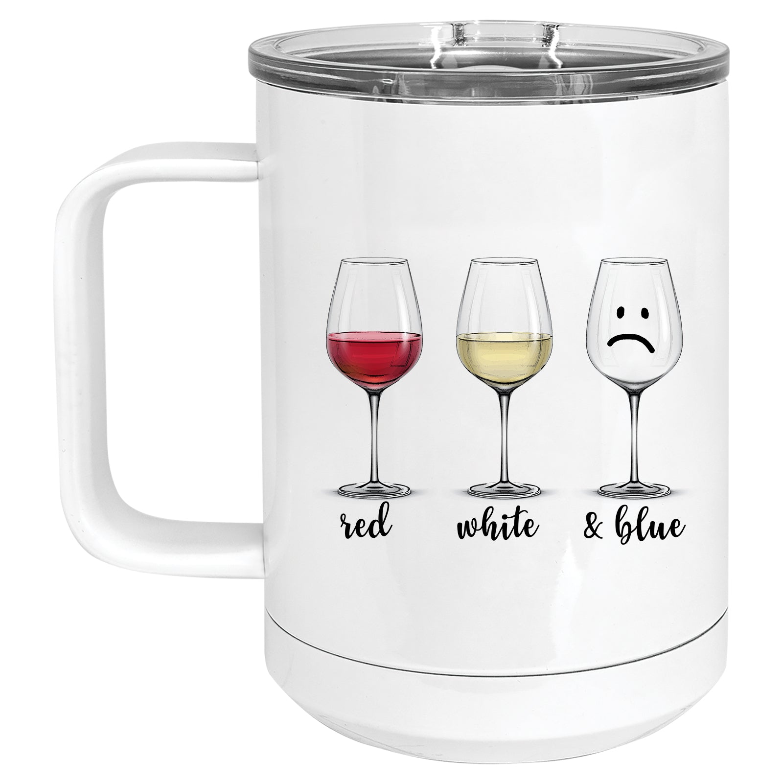 Red, White and Blue Wine Lover's Mug