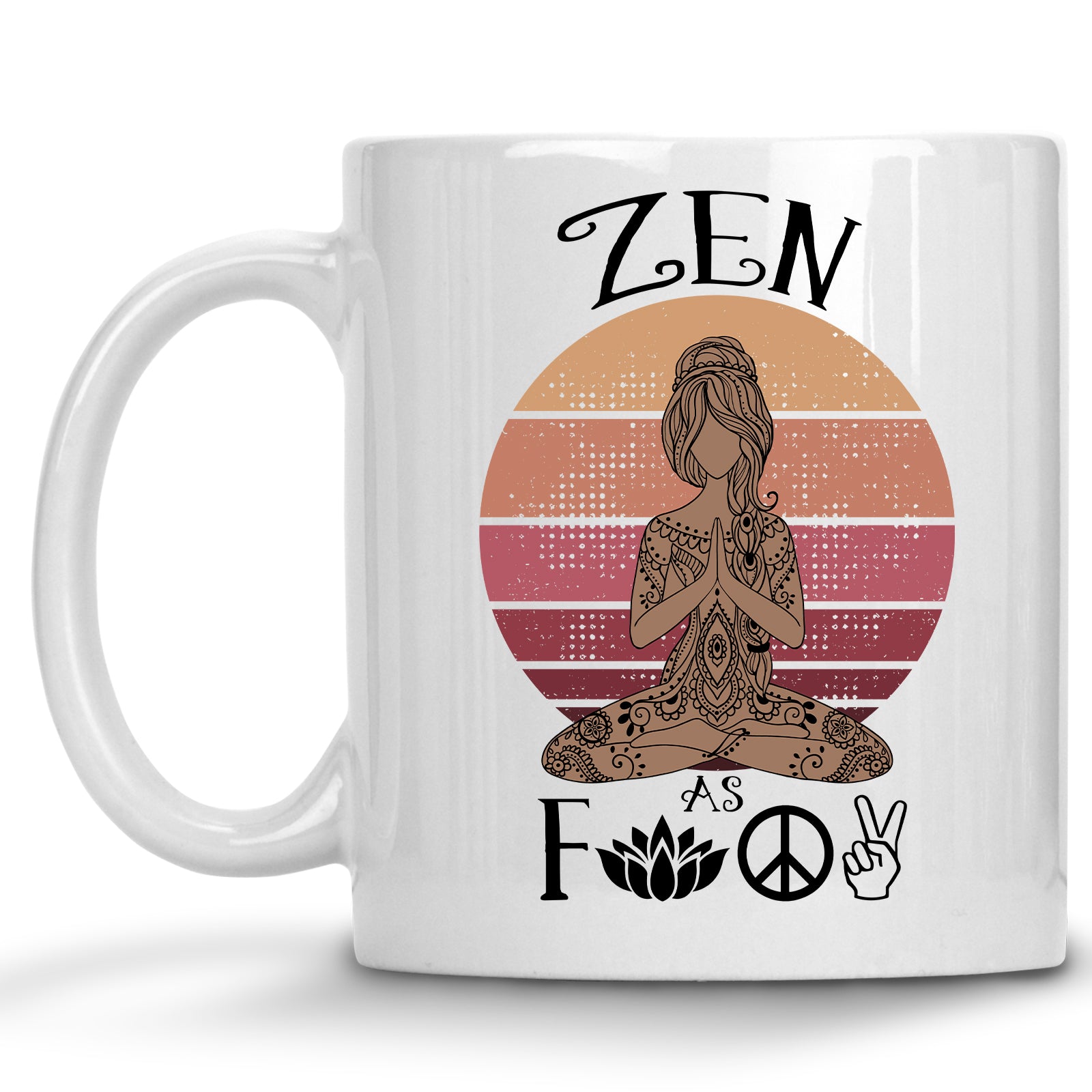 Zen as Fuck Retro Yoga Mug