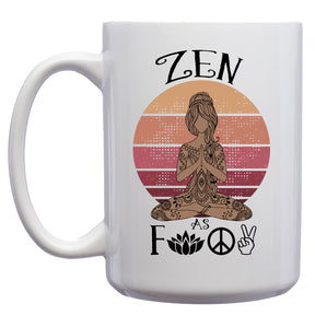 Zen as Fuck Retro Yoga Mug