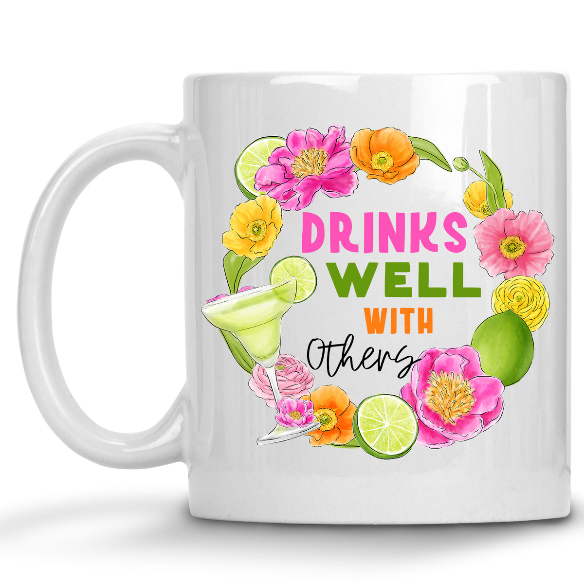 Drinks Well with Others Tropical Cocktail Mug