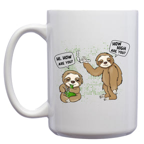 How High are You? Sloth Cannabis, Marijuana Mug