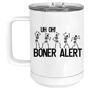 Uh Oh! Boner Alert Skeleton Mug