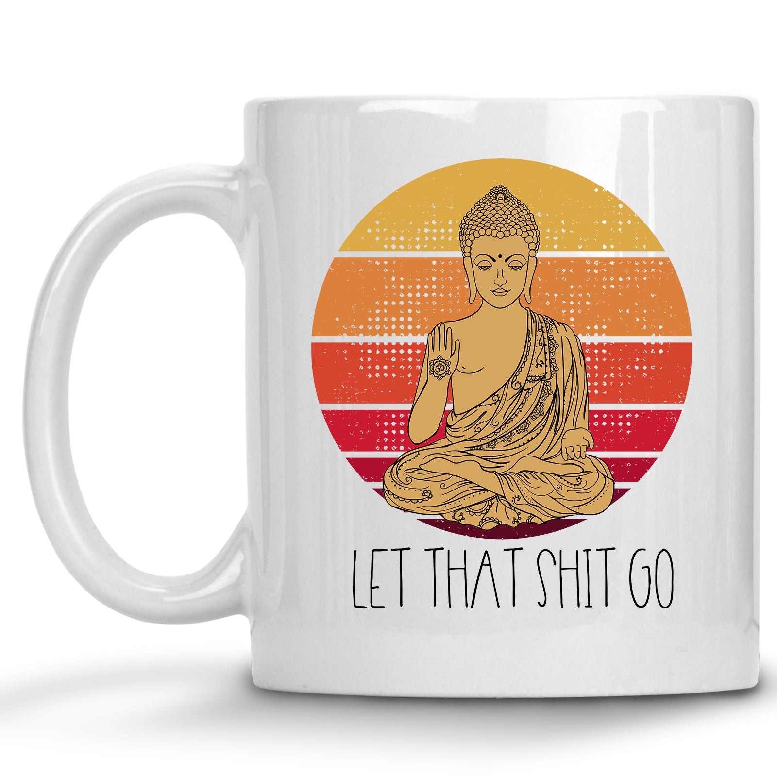 Let that Shit Go Retro Yoga Mug