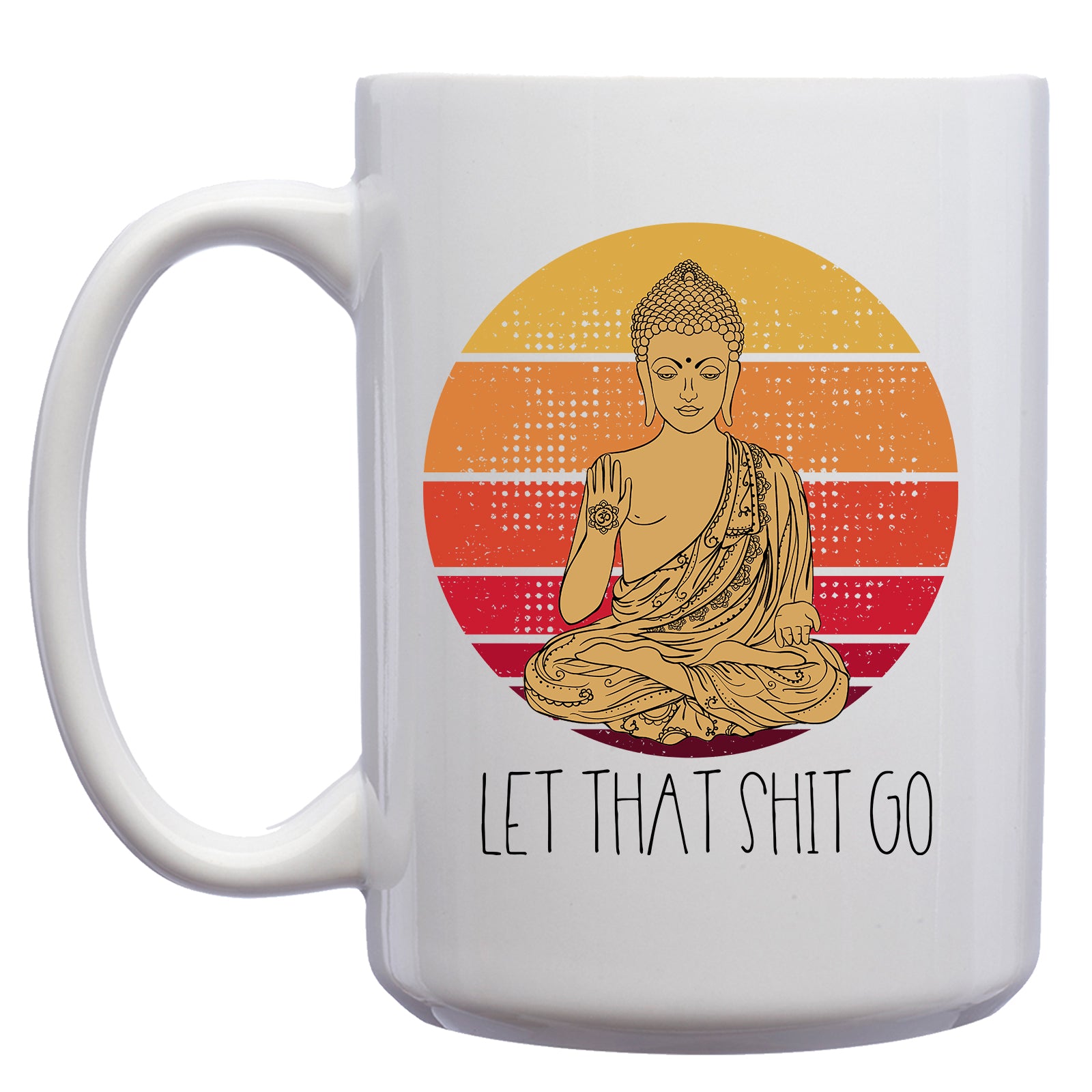 Let that Shit Go Retro Yoga Mug