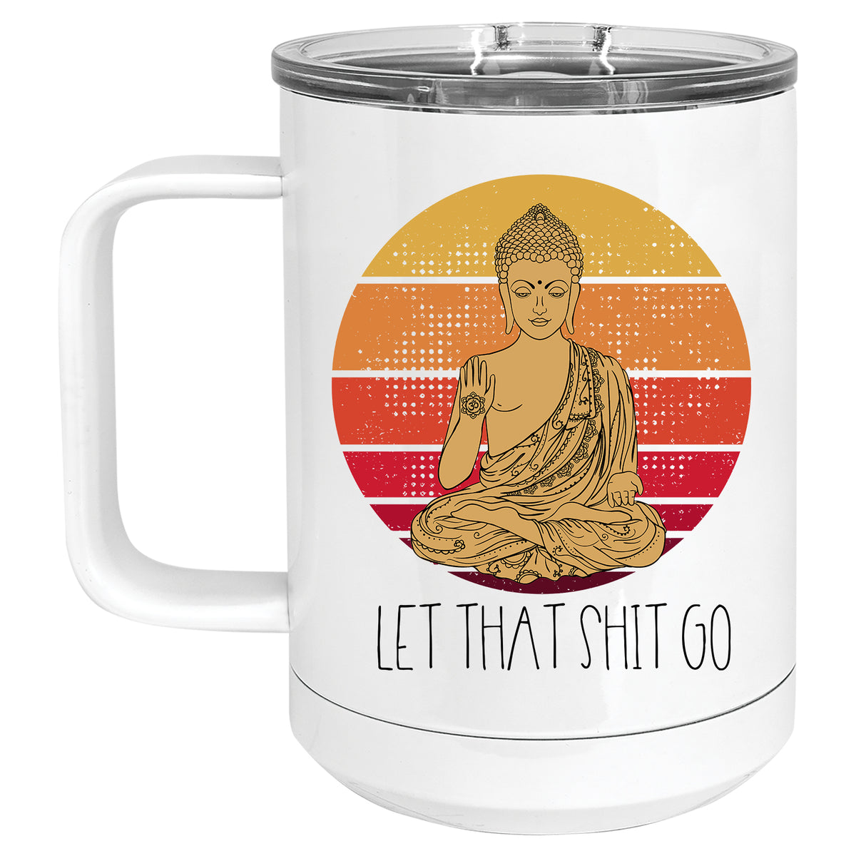 Let that Shit Go Retro Yoga Mug