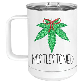 Mistlestoned Christmas Holiday Cannabis Marijuana  Mug